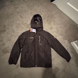 Men's Waterproof Black Raincoat